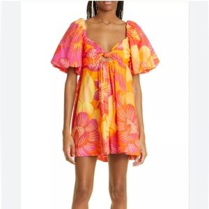 Farm Rio Summer Garden Ombre Mini Dress Size Large